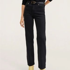 Mango Gala Bootcut Jeans, Black